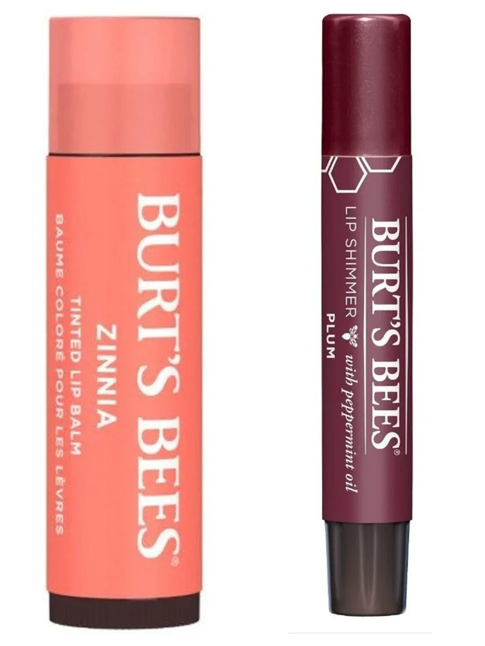 SEALED 2pc Burt's Bees Tinted Lip Balm and Lip Shimmer Set